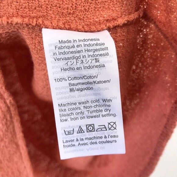 Madewell Texture & Thread Tiered Sleeve Orange Blouse Top XS Boho Cottagecore - Picture 15 of 16